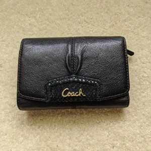 Coach black leather wallet